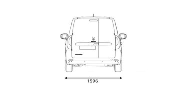 Nouveau Renault Kangoo Van E-Tech 100% électrique - dimensions face arrière