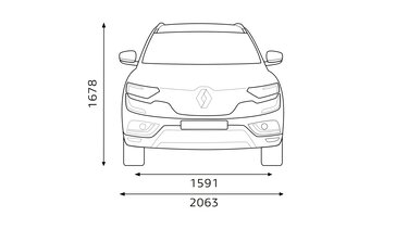 Renault KOLEOS dimensions face