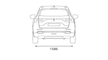Renault KOLEOS afmetingen achterkant