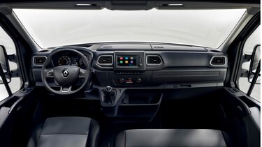 Renault Master E-Tech 100% elétrico - interior, painel de instrumentos e espaços de arrumação