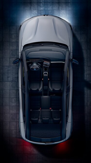 Renault Megane E-Tech 100% electric –přední část, palubní deska, zadní sedadla, zavazadlový prostor 