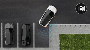 Renault Megane E-Tech w 100% elektryczny - system wspomagania parkowania bokiem
