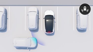 Renault Megane E-Tech 100% electric – upozornění na provoz za vozem při parkování
