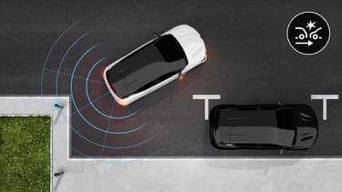 Megane E-Tech 100% electric – samodejno zaviranje v sili v primeru ovire za vozilom