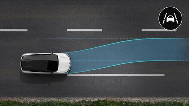 Renault Megane E-Tech 100% електрически – система за запазване на движението в пътната лента