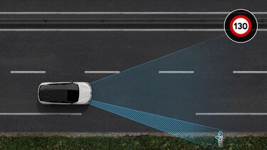 Renault Megane E-Tech 100% elettrica - riconoscimento della segnaletica stradale