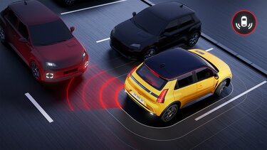 advertencia de salida de estacionamiento - Renault 5 E-Tech 100% eléctrico