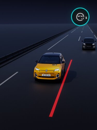 Aufmerksamkeitswarnung – Renault 5 E-Tech 100% elektrisch