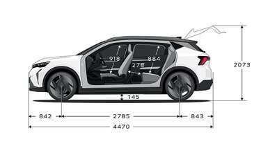 Dimensions profil – Renault Scenic E-Tech 100% electric