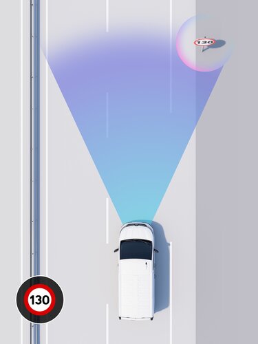 Renault Trafic SpaceNomad – Reconnaissance des panneaux de signalisation avec fonction d'alerte de survitesse