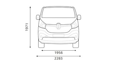 Renault TRAFIC dimensions face