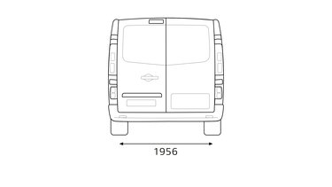 Renault TRAFIC dimensions arrière