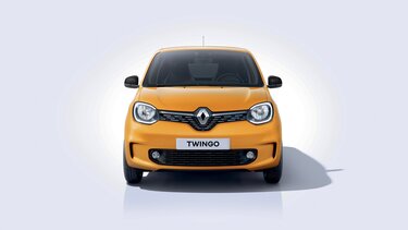 Renault Twingo 3D-Ansicht gelbe Frontpartie 