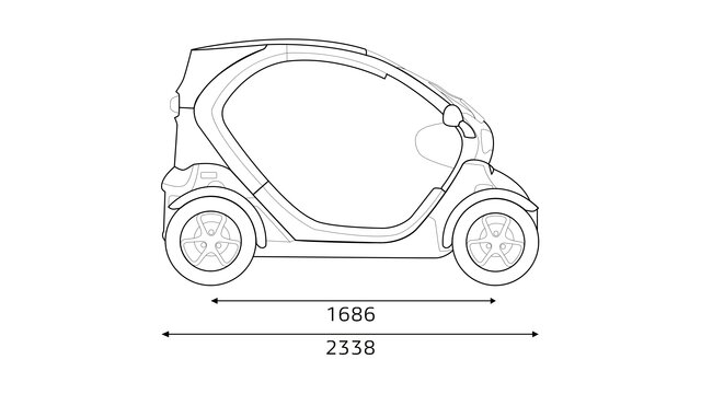 Renault twizy размеры