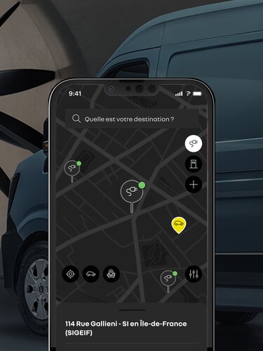 localisation et disponibilité des bornes de recharge - Master - Renault