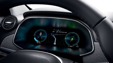 Zaslon za vozača vozila Zoe E-Tech electric, instrumentna ploča