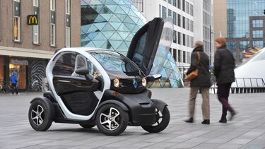 Renault twizy  E-Tech 100% electric in de stad