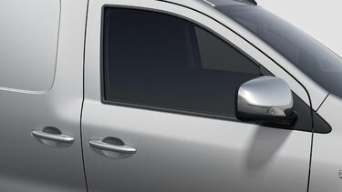 Chromen buitenspiegelkappen en handgrepen voor de Renault Express