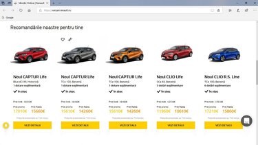 livrare la domiciliu si plata integrala Renault ecommerce