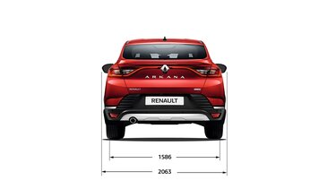 Renault ARKANA размеры с задней стороны