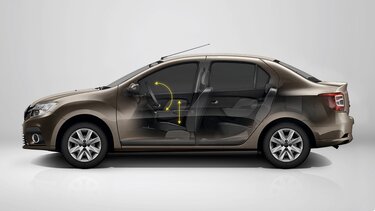 Renault LOGAN руль и сиденье водителя с регулировкой высоты
