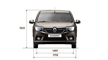 Renault SANDERO размеры спереди